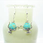 Handcrafted Teapot Earrings Tiffany blue