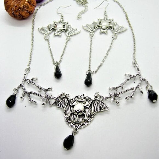 Bats on Branches Mega statement jewelry set