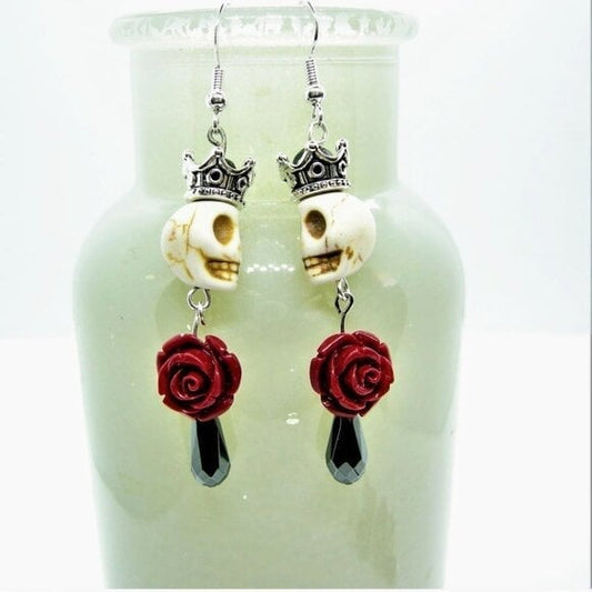 Rock Royalty White Earrings