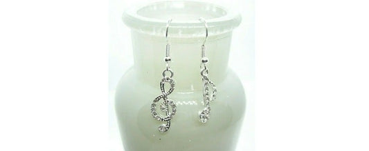 Glitter Music Note Earrings