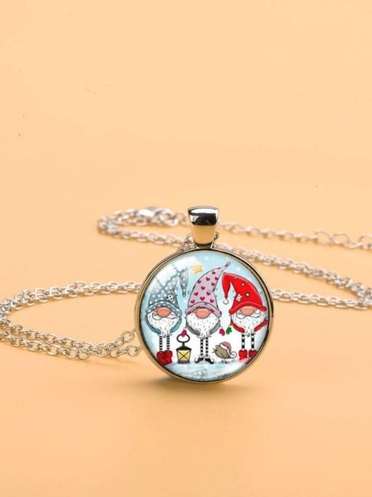 Gnome Necklace and Earrings Set