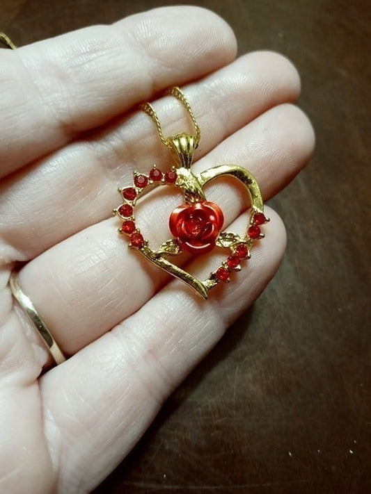 Heart Necklace & Earrings Set