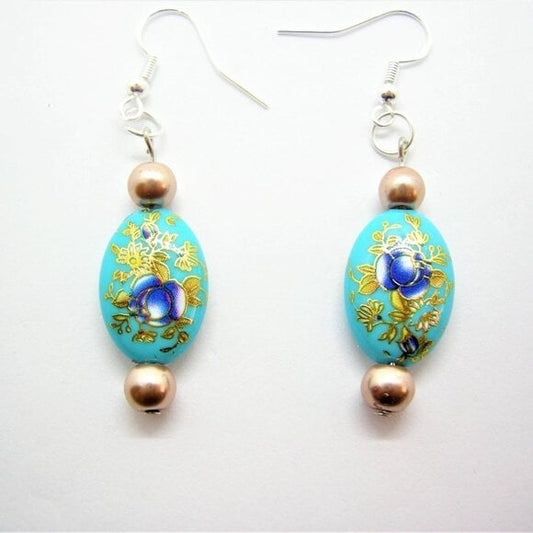 Japanese Tensha Bead Earrings